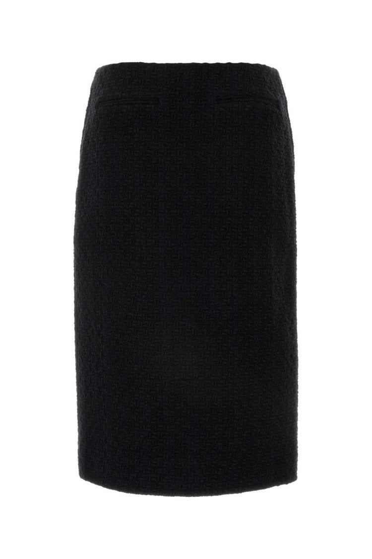 Gucci Black Tweed Skirt