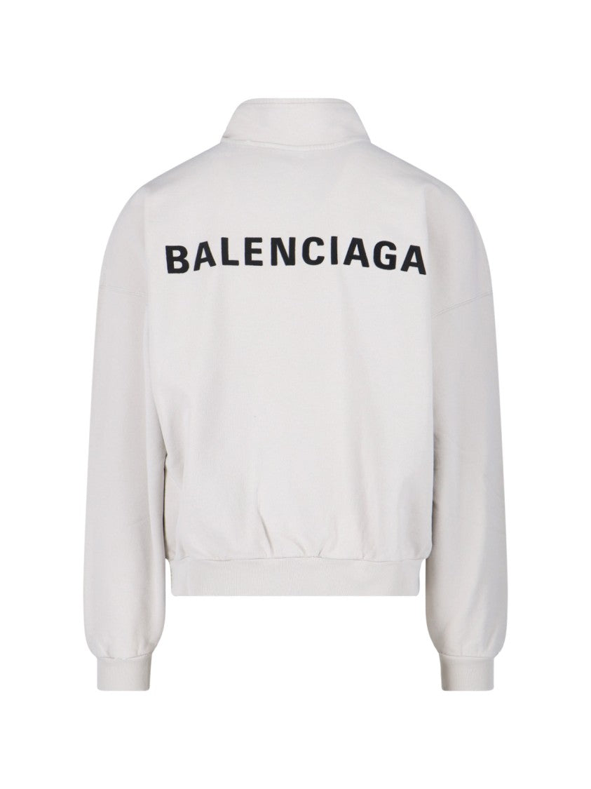 Balenciaga Logo Zip Jacket – White