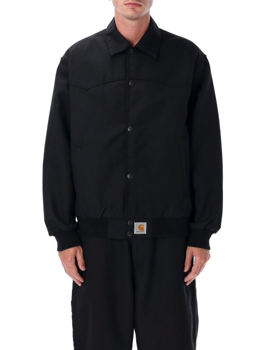 Carhartt Wip Black Canvas Wool-Blend Ray Jacket