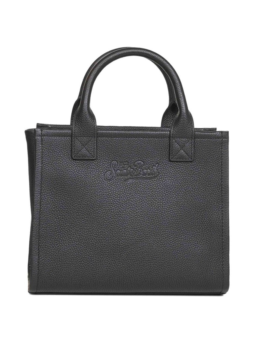 Mc2 Saint Barth Structured Handbag With Embossed Text