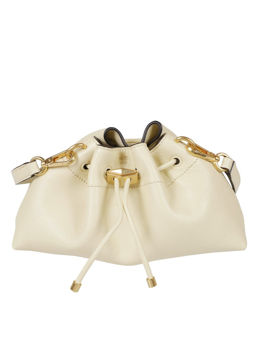 Jimmy Choo Structured Leather Drawstring Bag