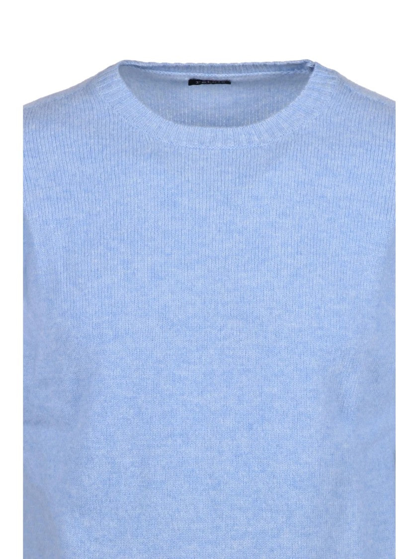 Retois Merino Wool Crewneck Pullover With Ribbed Detailing