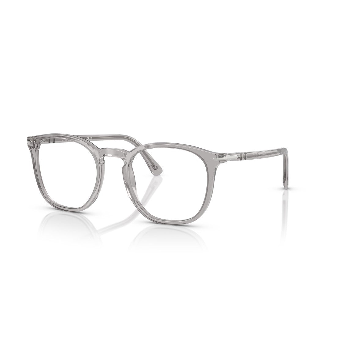 Persol 0Po3318v Translucent Grey Acetate Eyeglasses With Keyhole Bridge