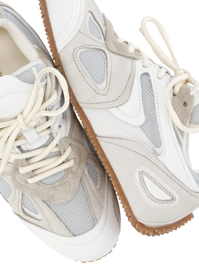 Axel Arigato White Slow Runner Leather-Blend Sneakers
