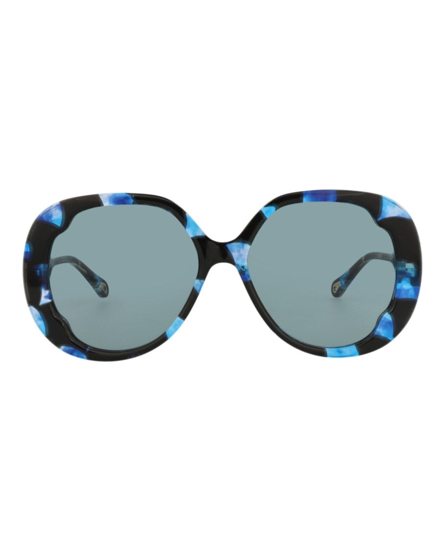Chloé Round-Frame Recycled Acetate Sunglasses