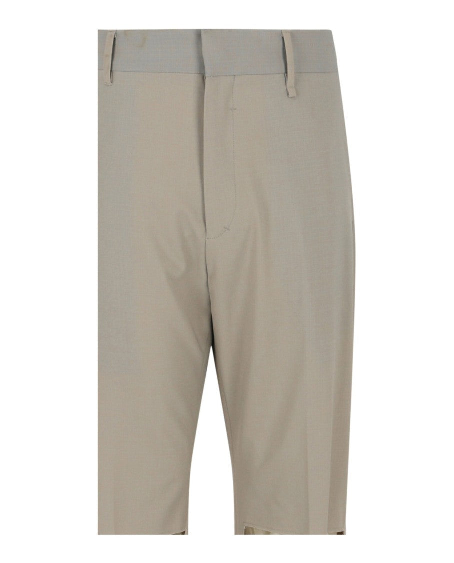 Givenchy High-Rise Straight Fit Pants With Ripped Knee Design