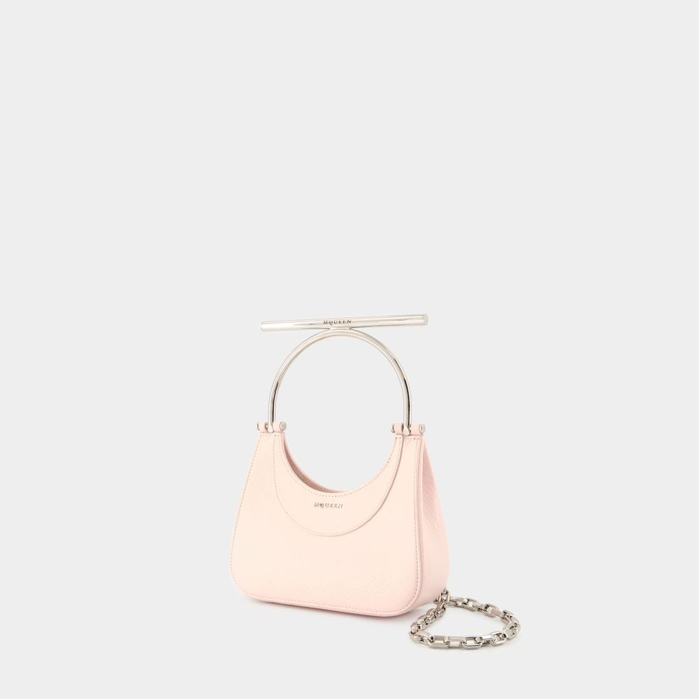 Alexander Mcqueen Mini Cross Bar Purse - Leather - Pink