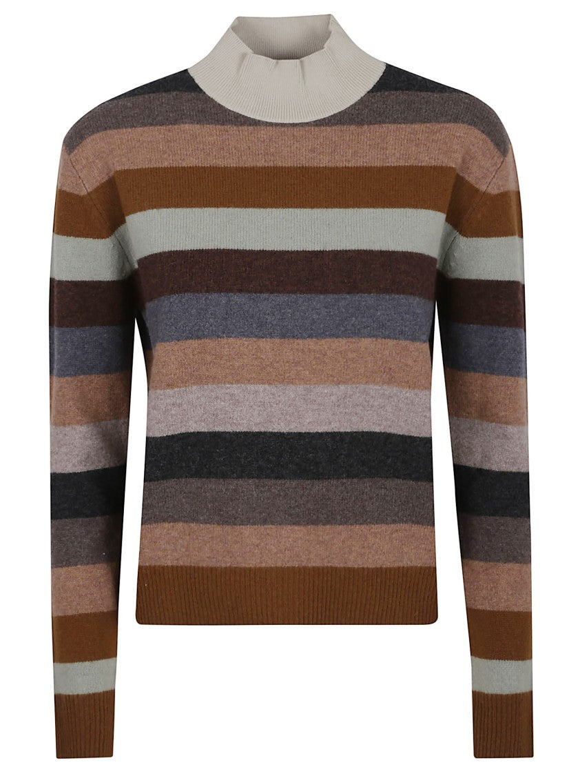 Tory Burch Striped Wool-Cashmere Blend Sweater
