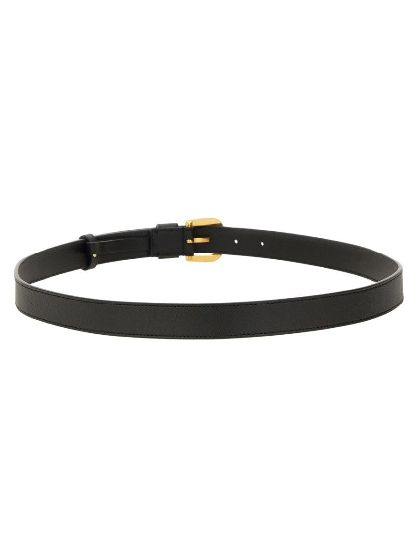 Valentino Garavani Glossy Calfskin "Vlogo Signature" Belt
