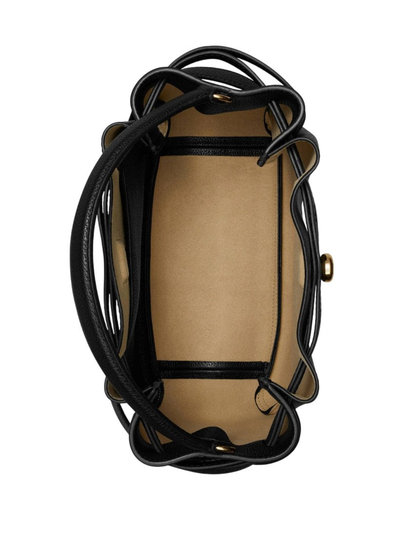 Tory Burch Romy Pebbled Leather Bucket Bag