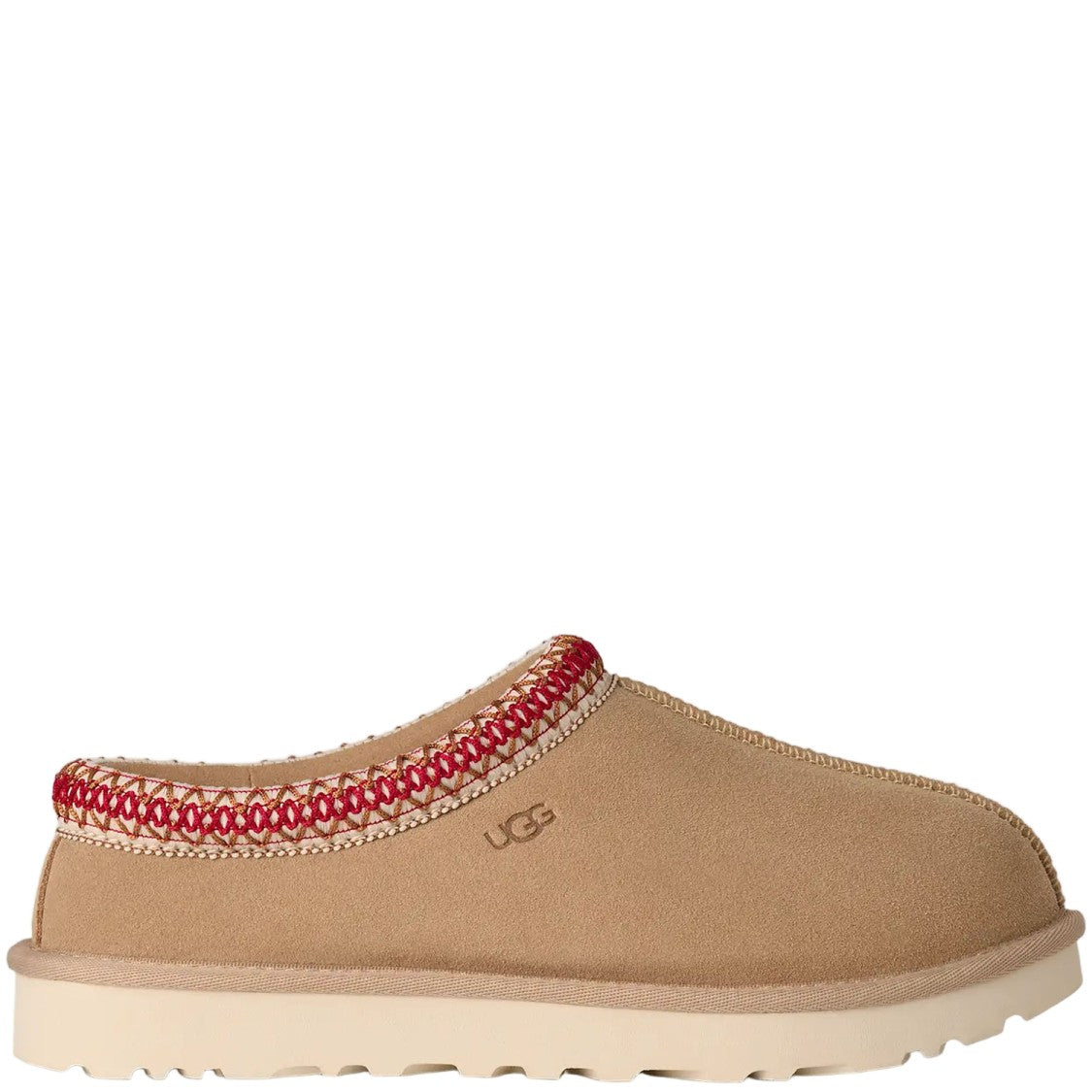Ugg Beige/Red Suede Mules