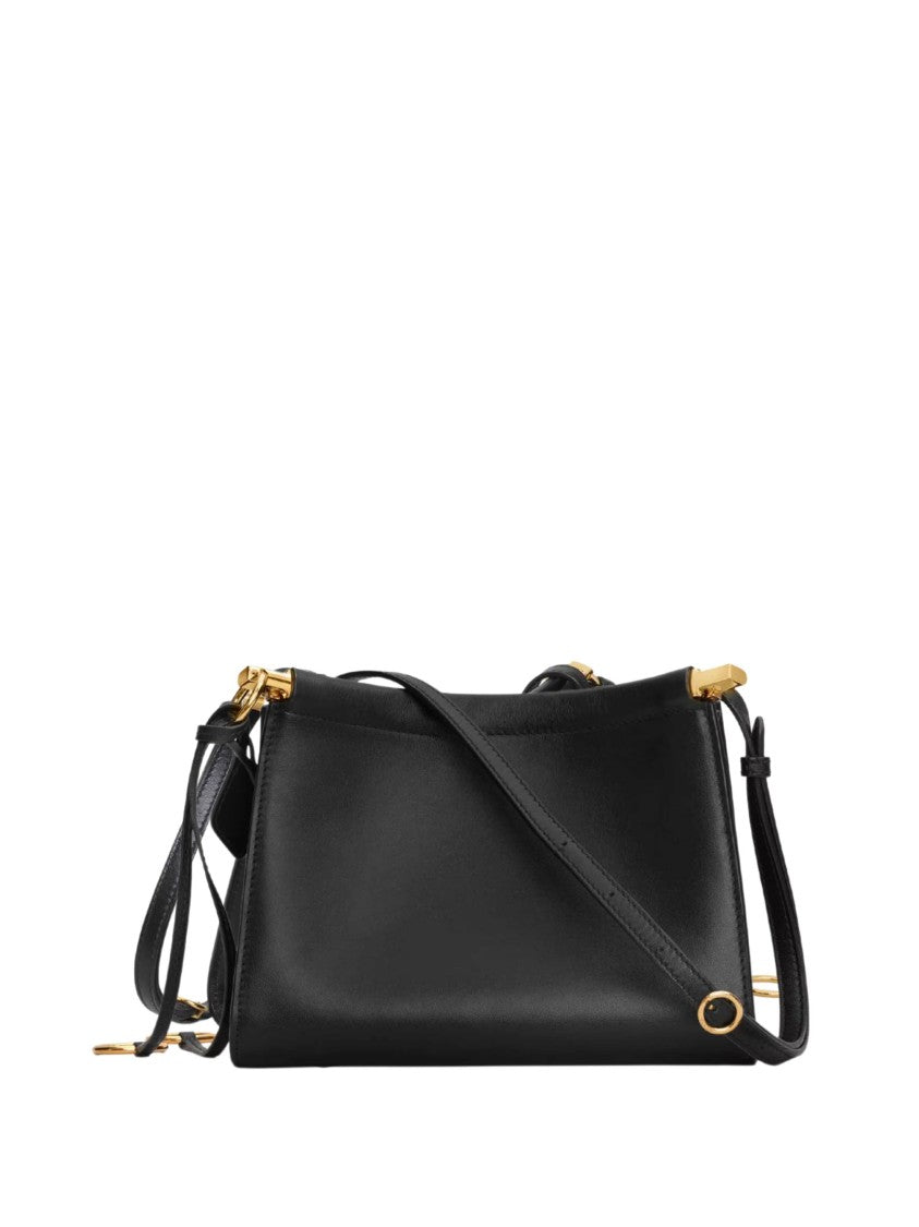 Alaïa Structured Black Handbag With Adjustable Strap