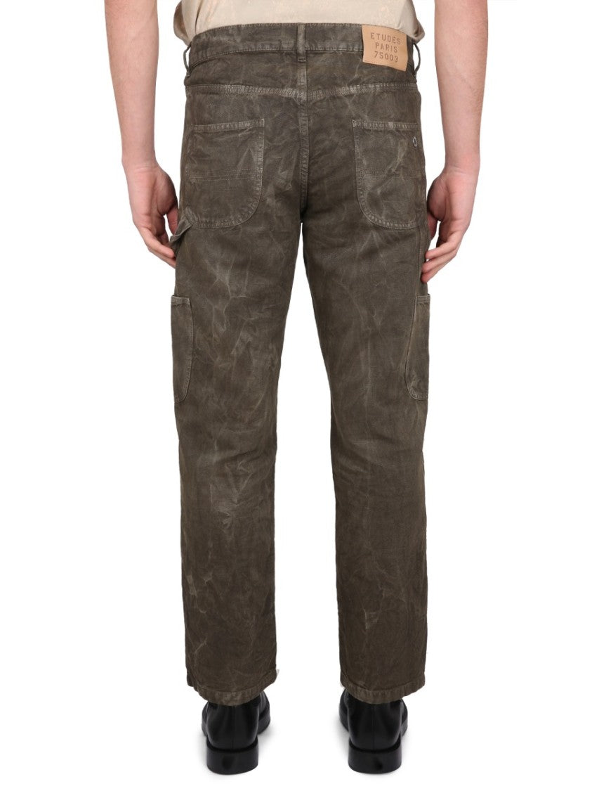 Études Relaxed Fit Textured Cotton-Linen Pants