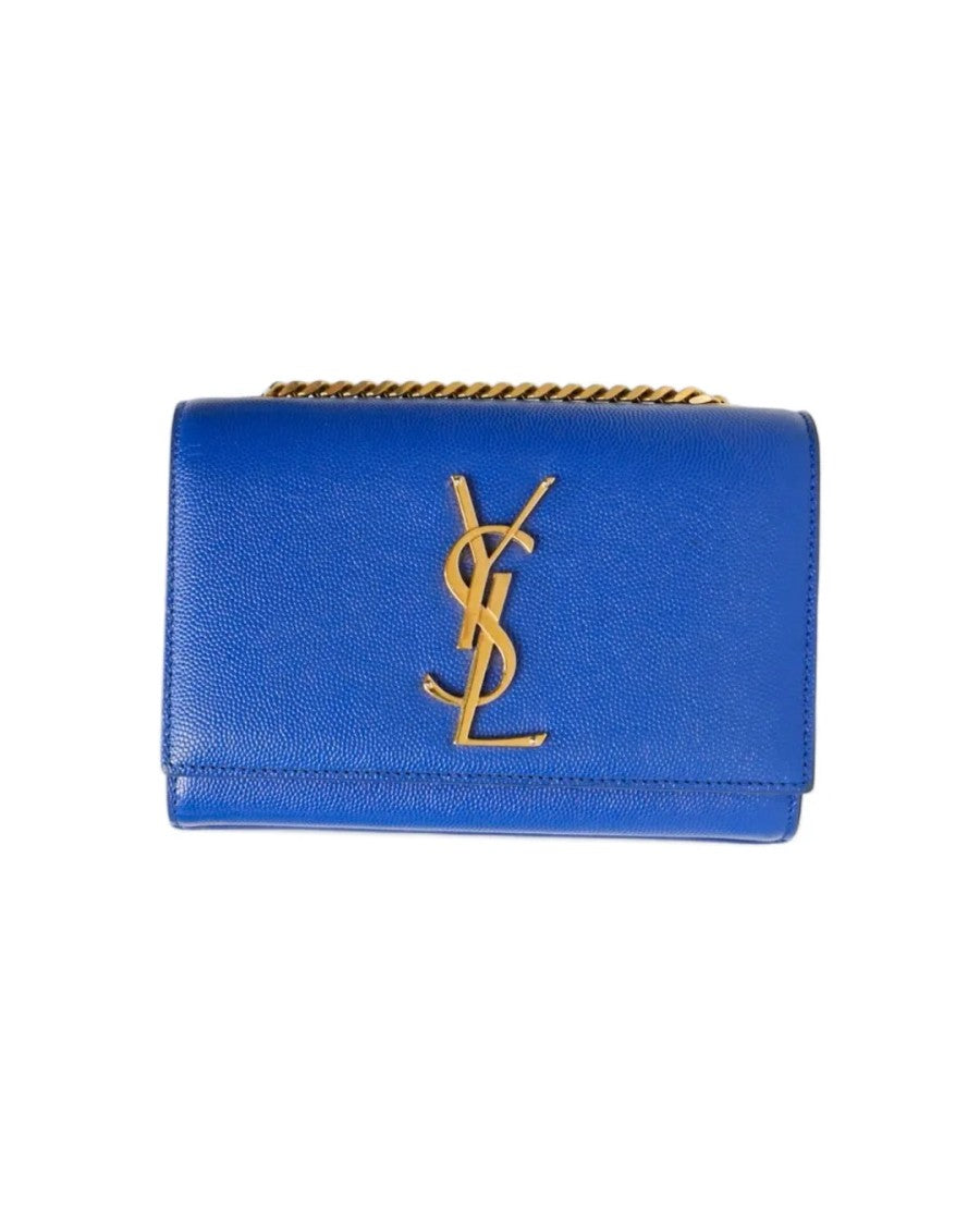 Saint Laurent Kate Small Grained Electric Blue
