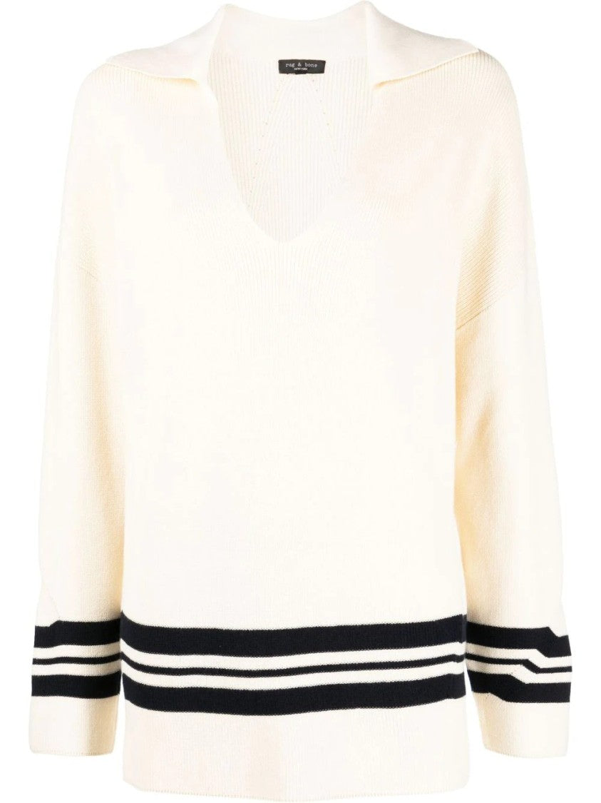 Rag & Bone Amy Stripe Polo Tunic