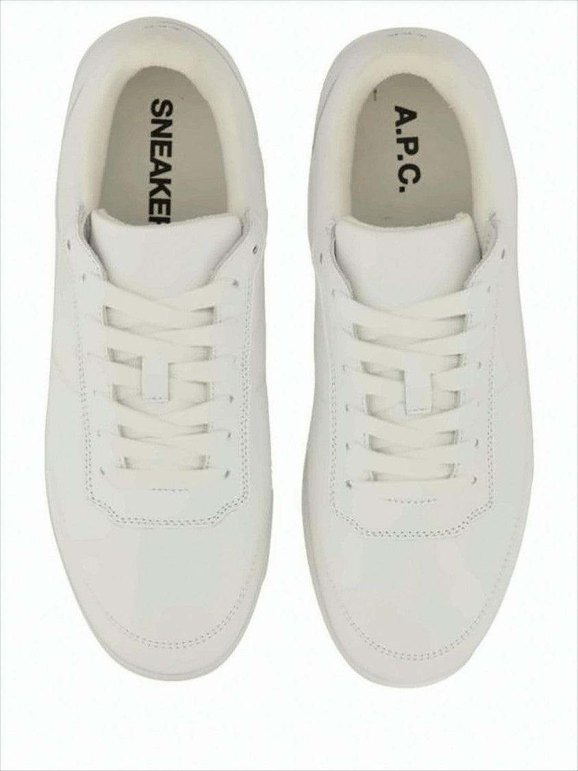 A.P.C. White Sneakers With Textured Rubber Sole