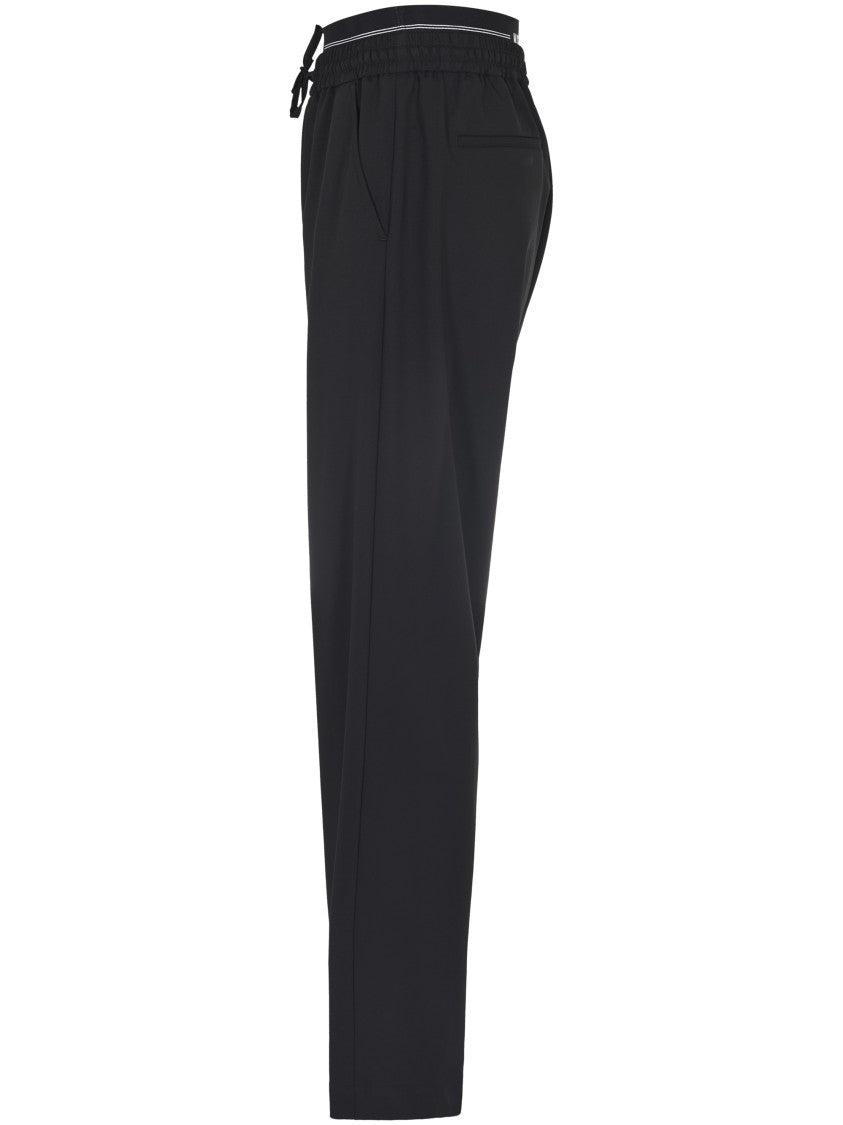 Msgm Relaxed Fit Wide Leg Trousers