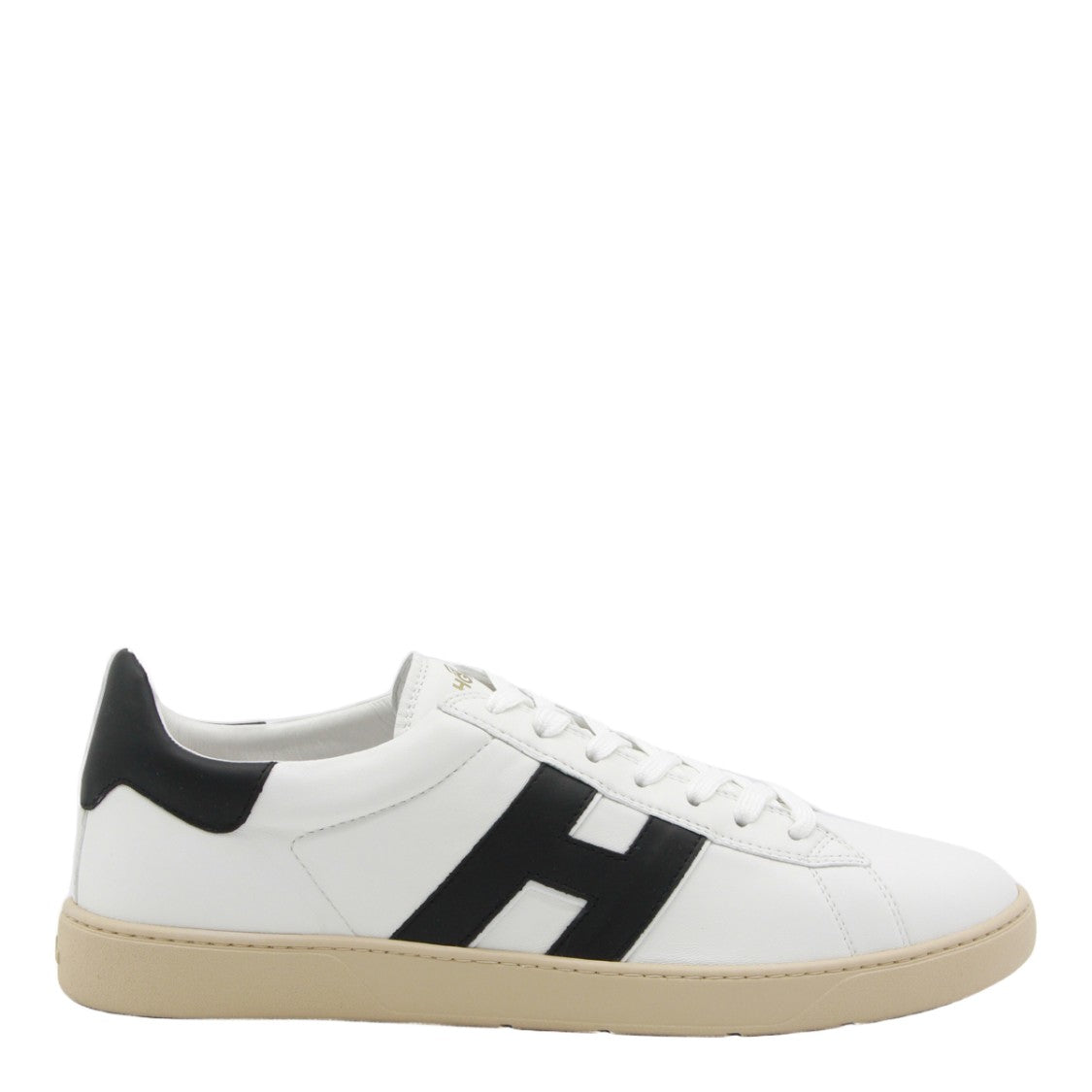 Hogan Low-Top Sneakers With Black Detail And Beige Sole