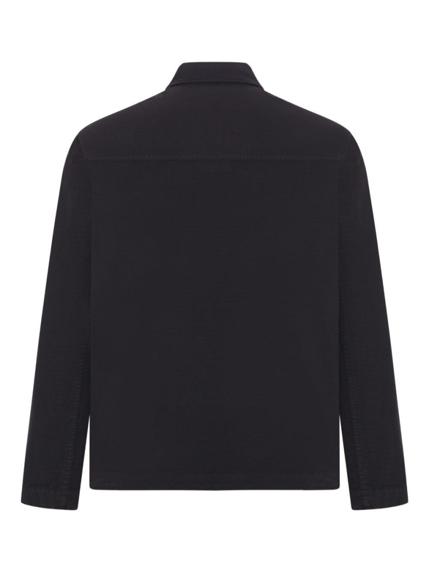 Stone Island Garment-Dyed Organic Cotton Ripstop Overshirt With Logo Badge