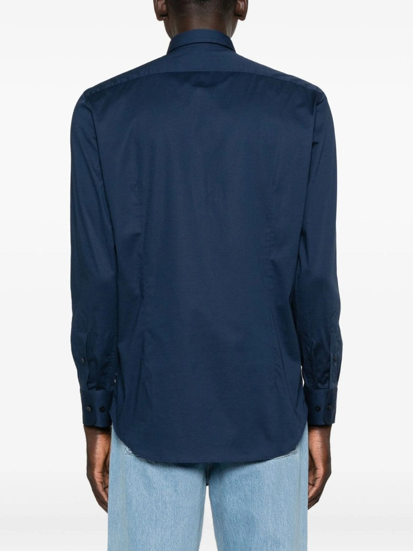 Etro Roma Logo Pegaso-Pattern Cotton Blend Shirt