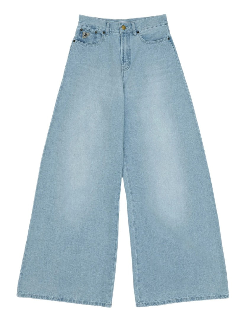 Iois High-Waisted Wide-Leg Denim Jeans With Classic Five-Pocket Styling