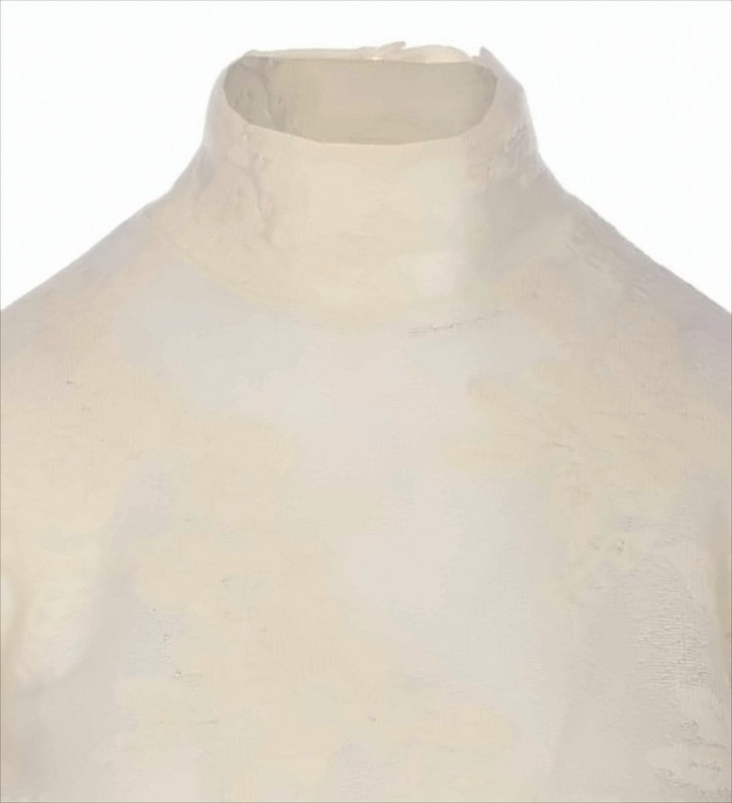 Ganni Textured Alpaca Blend Turtleneck Sweater