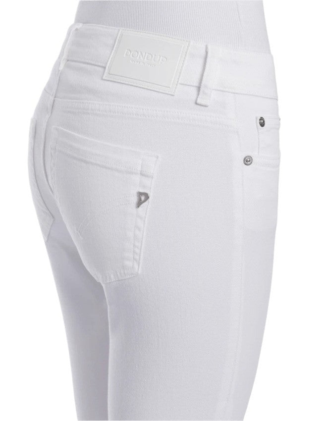 Dondup Bull Stretch Fabric White Skinny Jeans