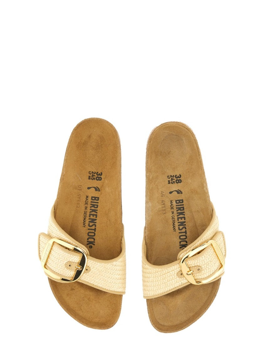 Birkenstock "Madrid Big Buckle" Raffia Sandal