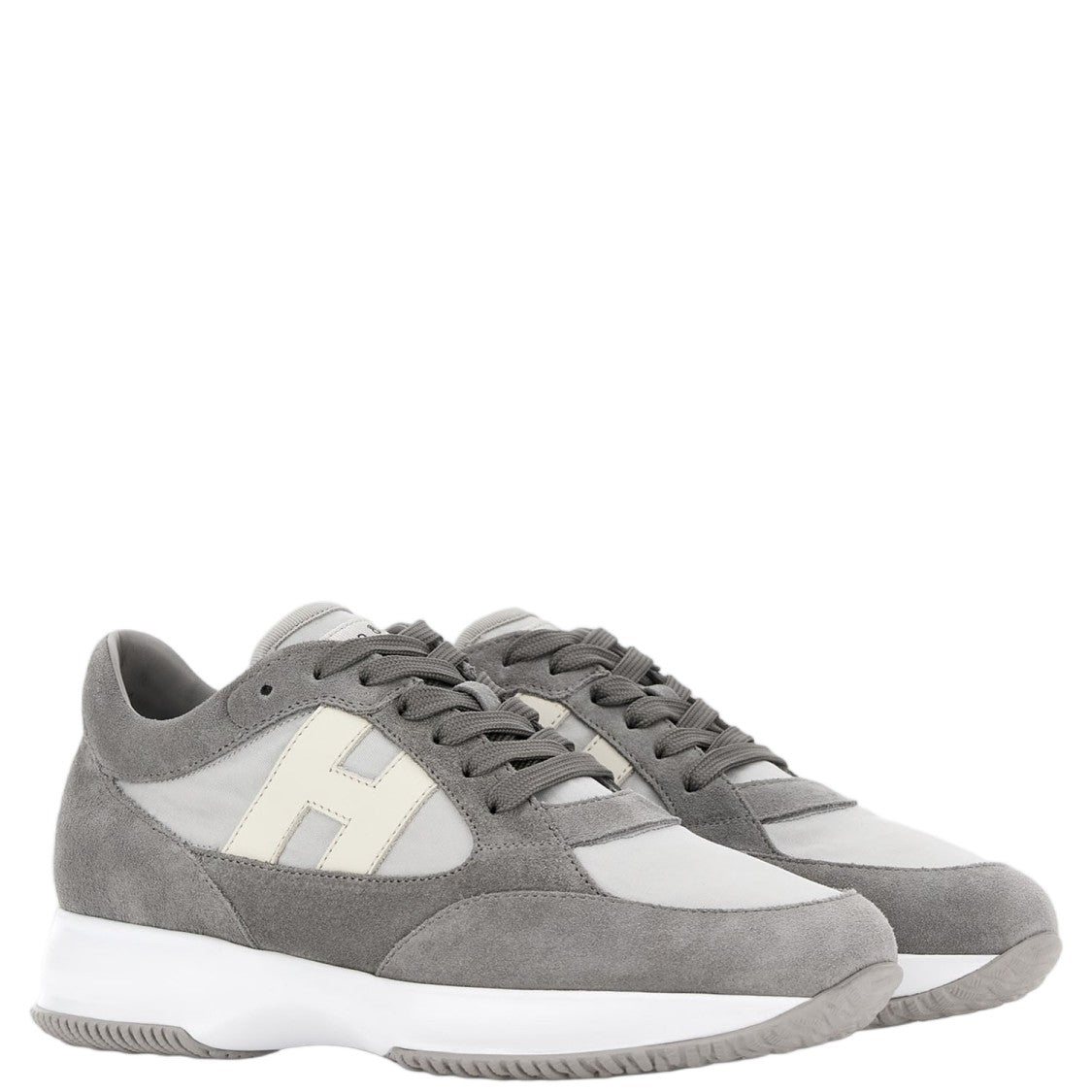 Hogan Interactive Leather And Nylon Sneakers