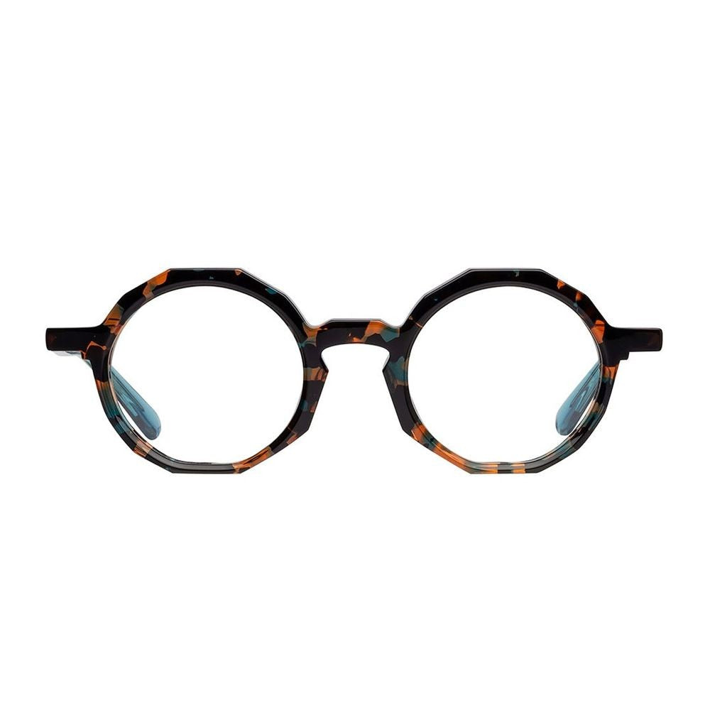 Matttew Nudum Twelve-Sided Round Tortoiseshell Eyeglasses