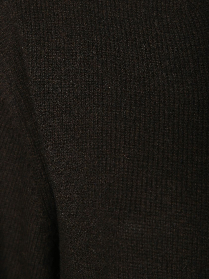 Daniele Fiesoli Long-Sleeve Knit Sweater With Fine Ribbed Texture