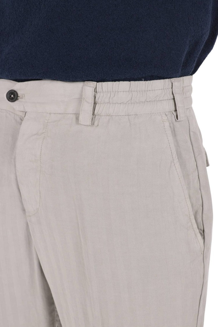 Pt Torino Tailored Pants In Lyocell-Linen-Cotton Blend With Modern Hem