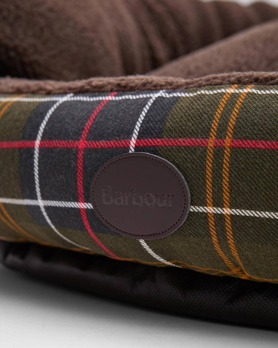 Barbour Brushed Tartan Pet Bed With Removable Cushion