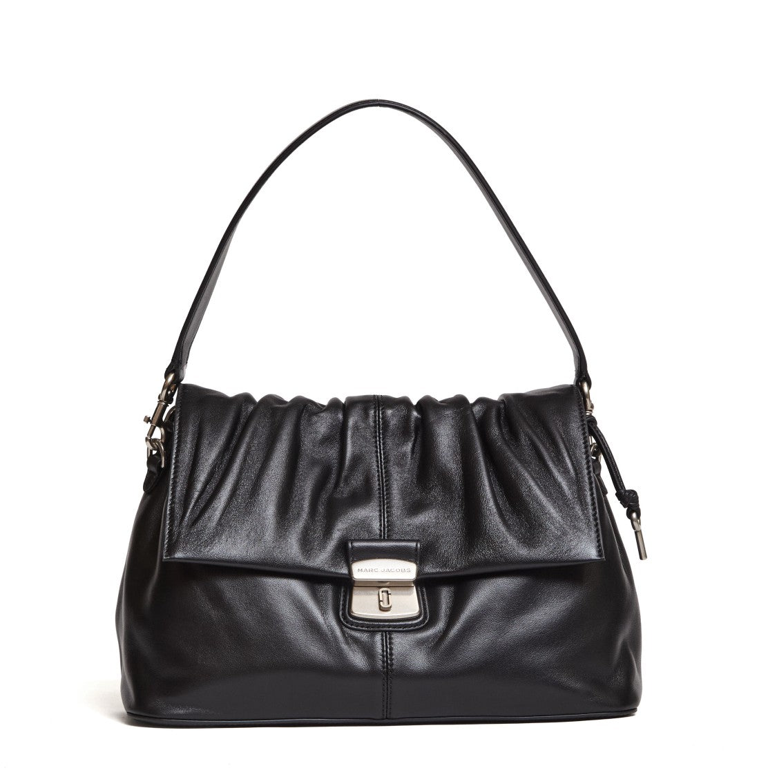 Marc Jacobs Gathered Flap Closure Leather Messenger Bag