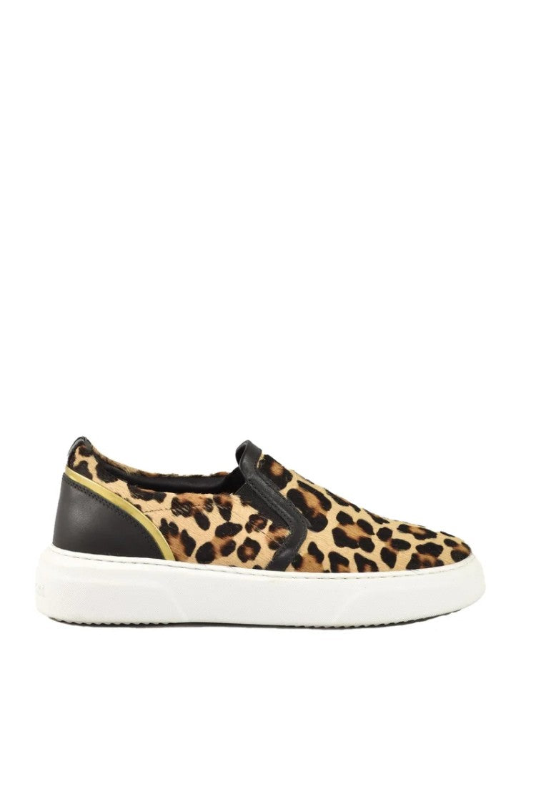 A.Testoni Women's Slip On - Leopard Print