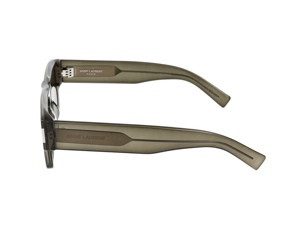 Saint Laurent Brown Translucent Oversized Square Sunglasses