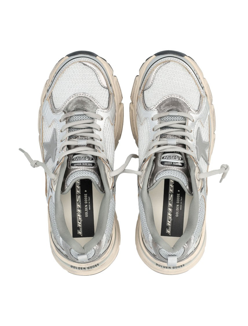 Golden Goose Lightstar Mesh Laminated Leather Chunky Sneakers