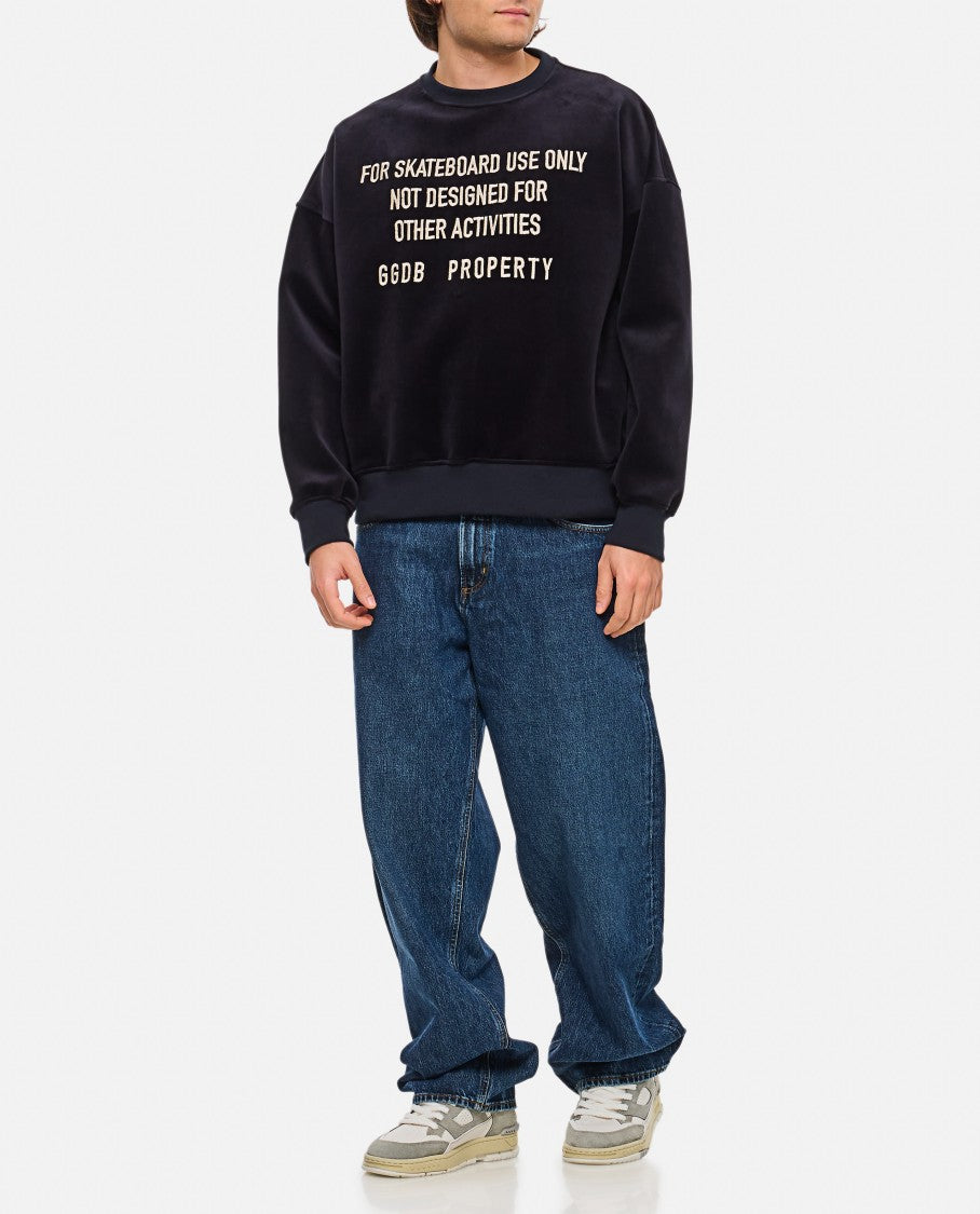 Golden Goose Black Relaxed Fit Crew Neck Sweatshirt