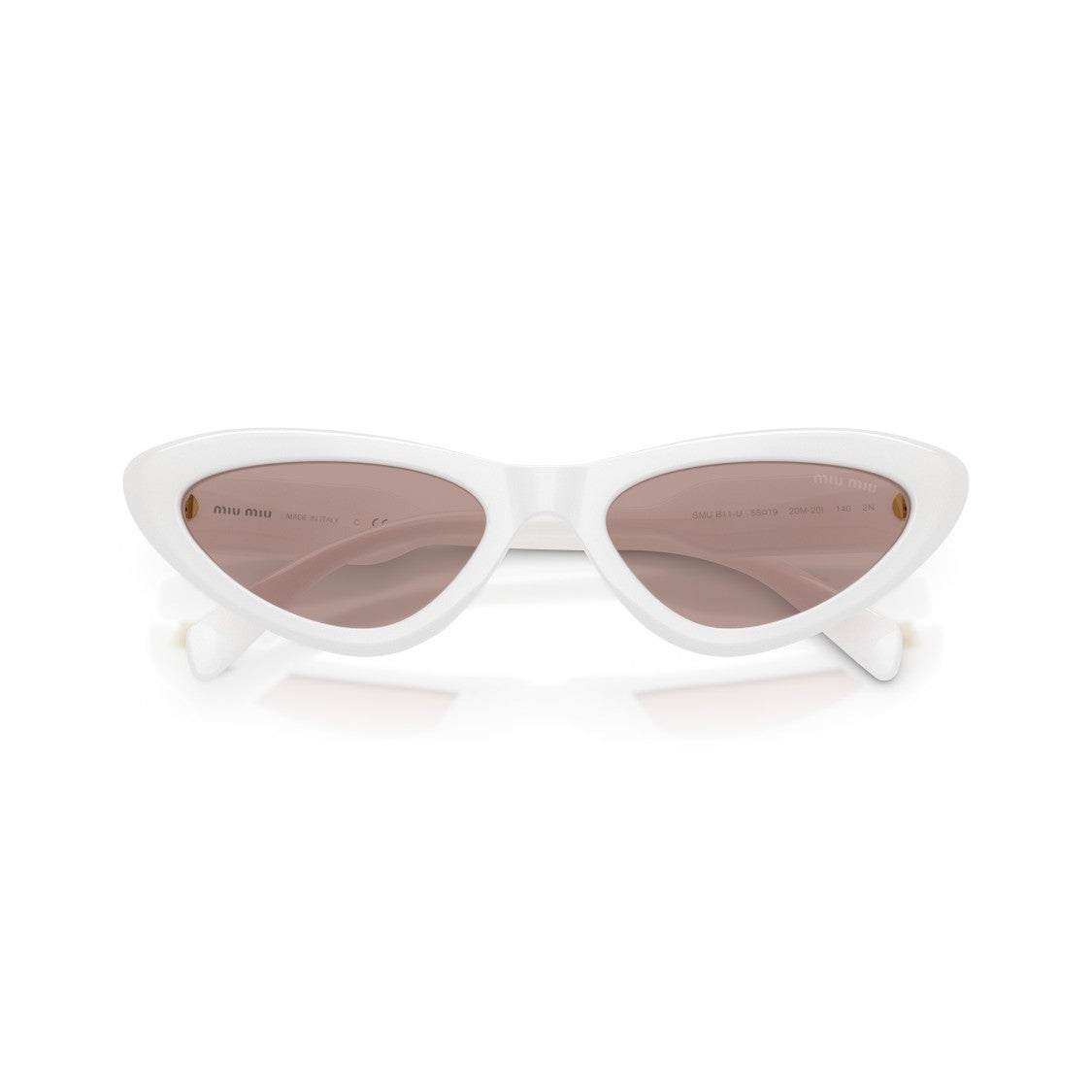 Miu Miu White 0Mu B11su Cat-Eye Sunglasses