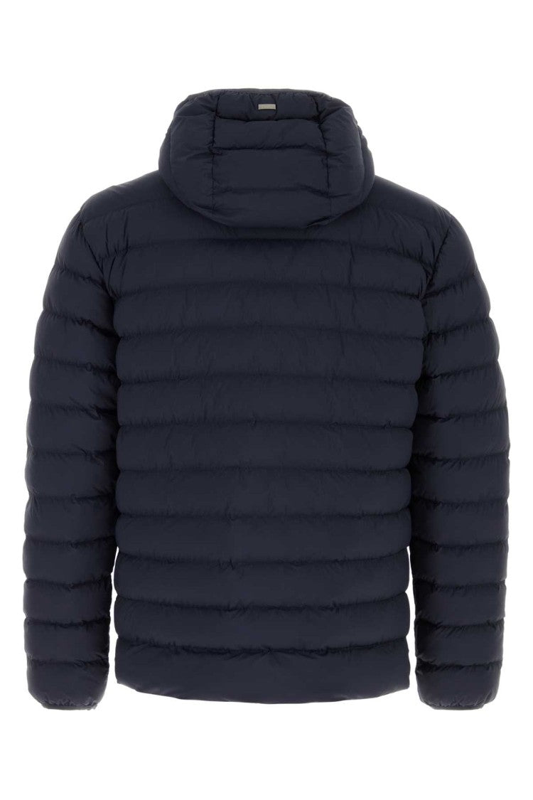 Herno Navy Blue Stretch Nylon Jacket
