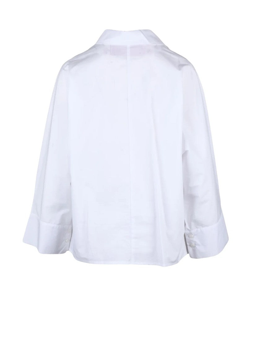 Virginia Bizzi White Cotton Wrap Shirt