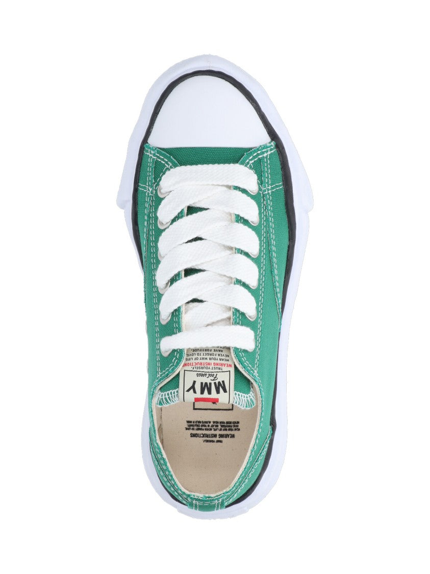 Maison Mihara Yasuhiro Vibrant Green Low-Top Sneakers With Minimalistic Detailing