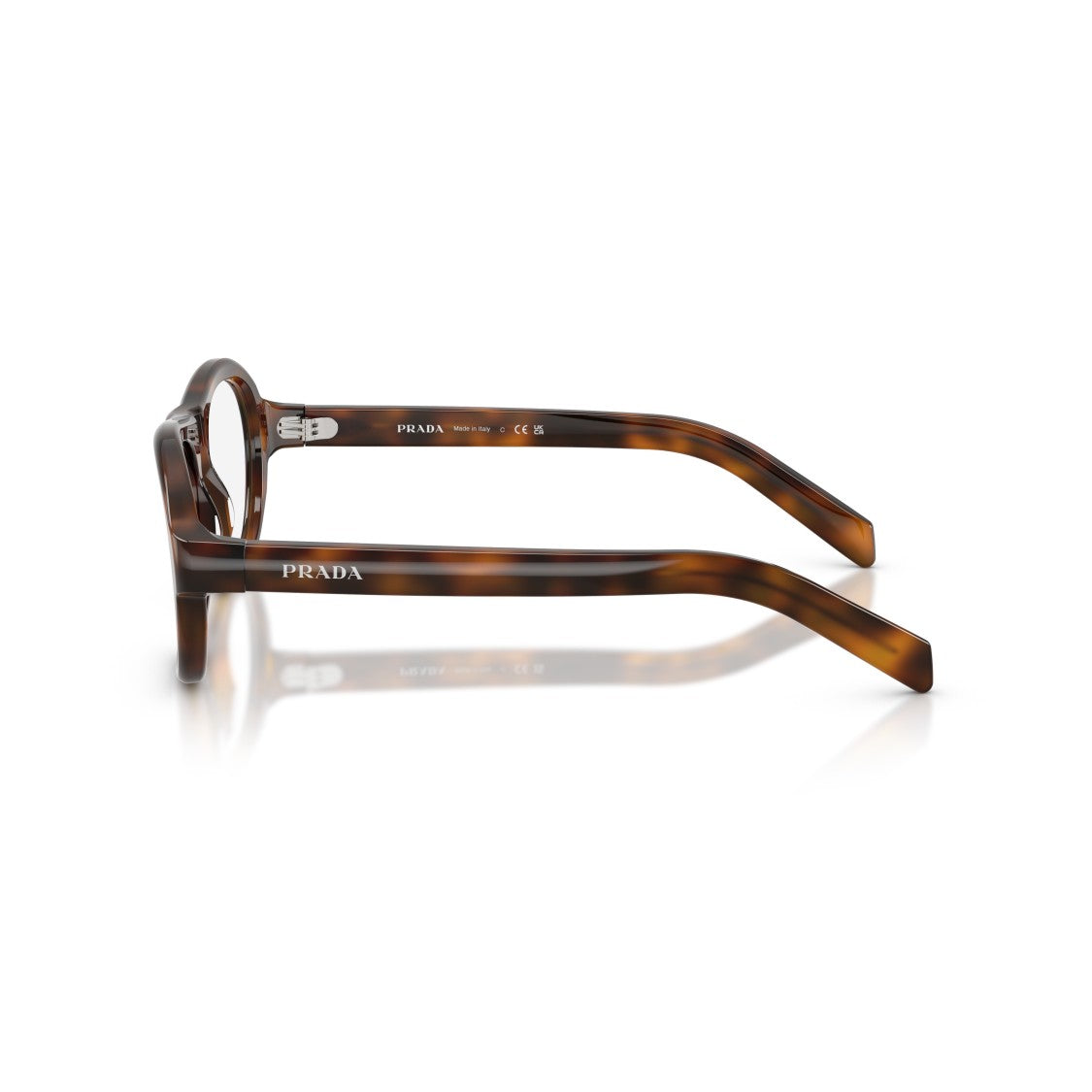 Prada Tortoiseshell 0Pr C12v Aviator Inspired Sunglasses