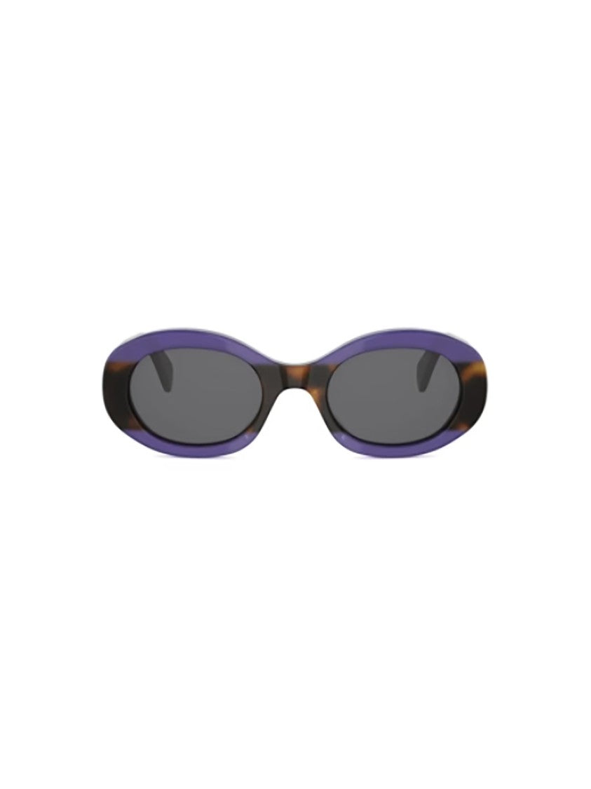 Celine Tortoiseshell Cl40194u Oval Metallic Sunglasses