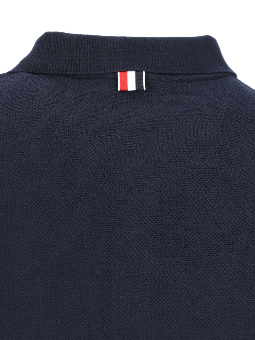 Thom Browne Long-Sleeve Polo Collar Sweater