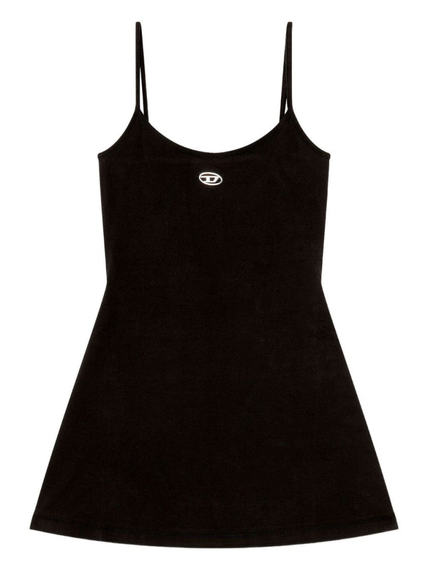 Diesel Flared Mini Dress With Spaghetti Straps