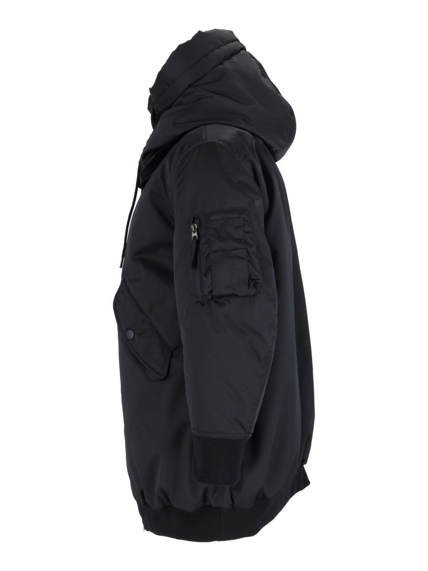 Aspesi Padded Voluminous Jacket With Adjustable Collar And Multiple Pockets
