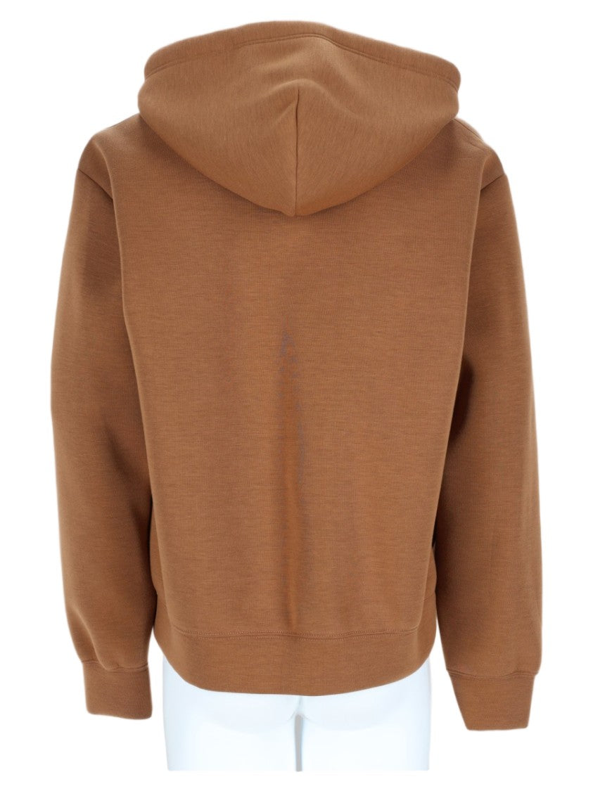 Mm6 By Maison Margiela Relaxed Fit Brown Hooded Sweatshirt