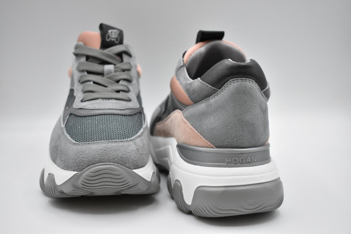 Hogan Laced Sneakers With Suede-Leather Blend