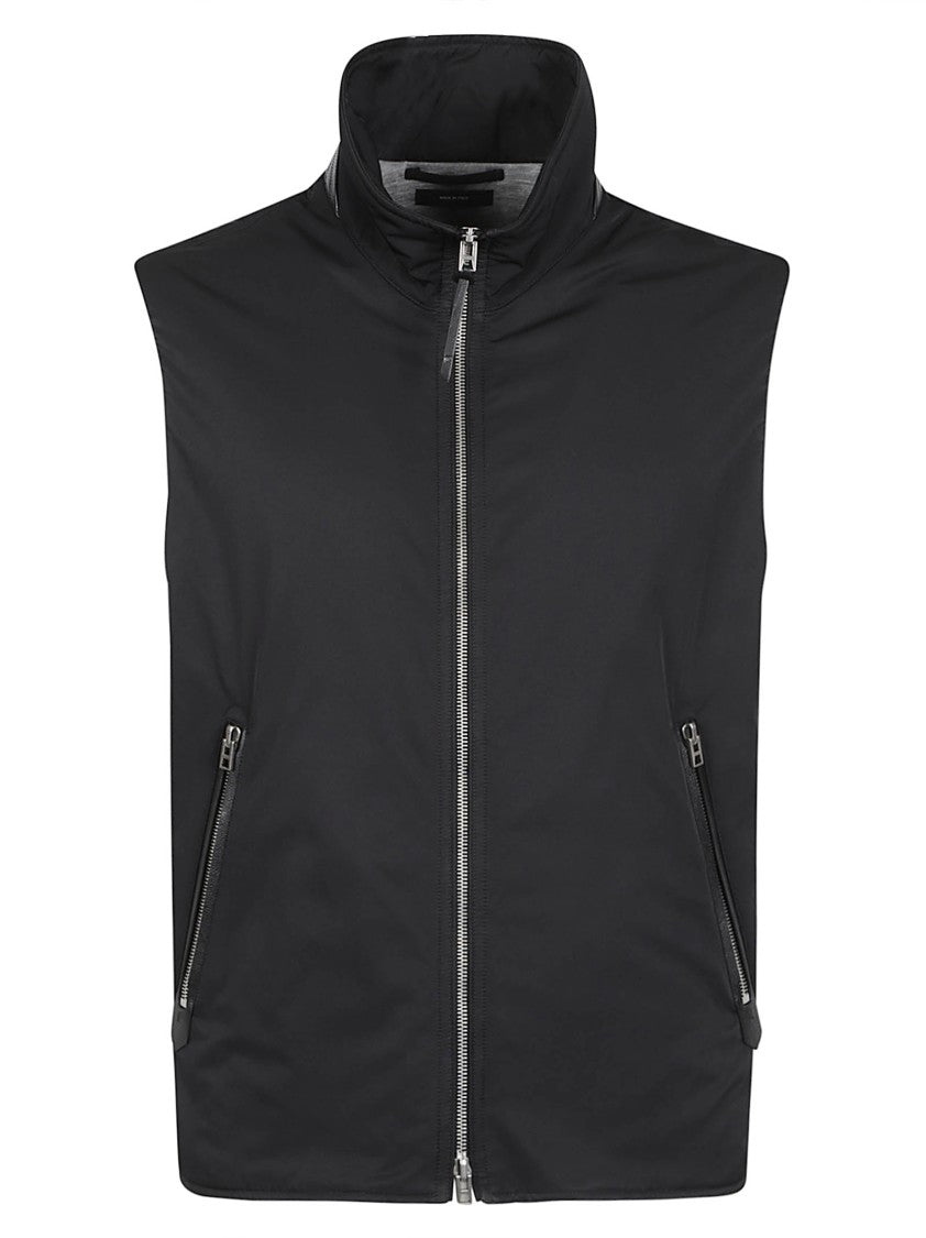 Tom Ford Black Zip-Up Vest